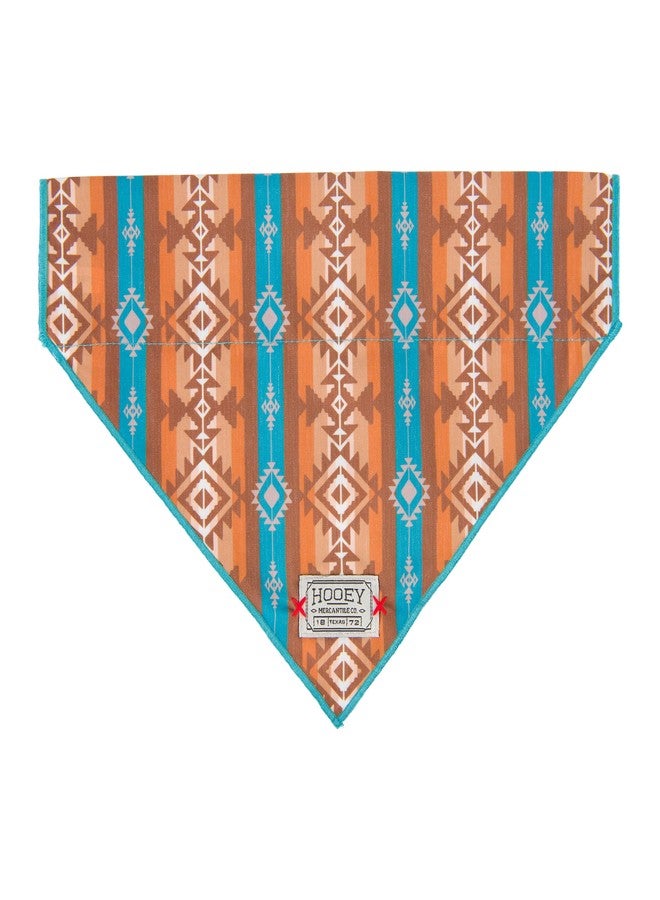 Hooey Nomad Dog Bandana, Polyester Dog Bandana with Graphic-Inspired Prints, Aztec Dirty Turq - Image 1